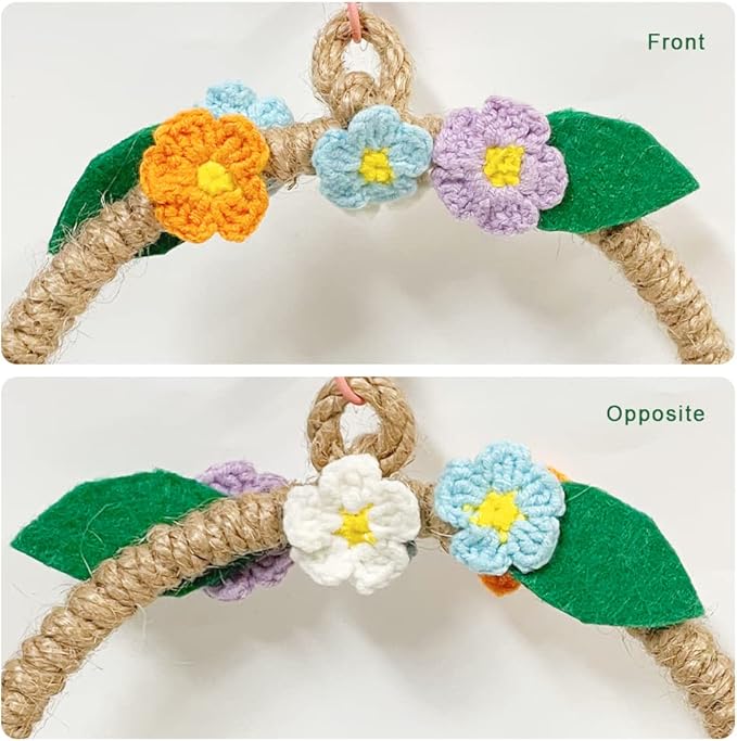 La La Pet® Bird Rope Swing with Hanging Hook Bird Rope Perch Bird Swing Perch Bird Perch Stand Bird Cage Toy for Parrot Budgie Parakeet Cockatiel Cockatoo Conure Small