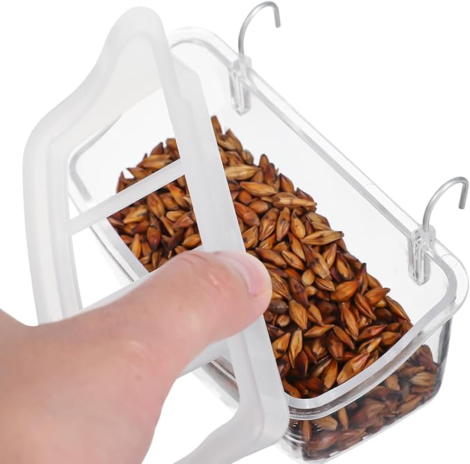 POPETPOP Bird Cage Feeder, Plastic, Multiple Pets