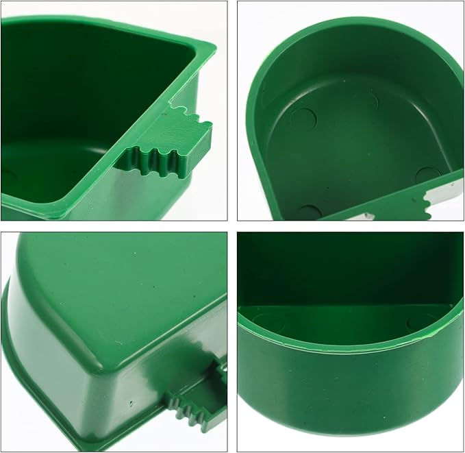 20Pcs Bird Cage Food Box Bird Food Bowl Plastic Holder Feeder Bowl Cage