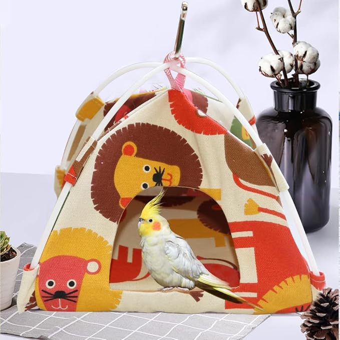 FEimaX Bird Nest House Hanging Hammock Finch Cage, Snuggle Hut Tent for Small Medium Parrots Parakeet Lovebird African Grey Budgies Cockatiels