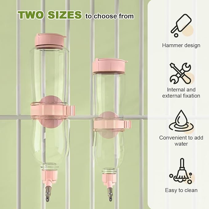 La La Pet®Bird Water Dispenser for Cage Detachable Bird Automatic Refilling Waterer Drinking Supplies for Parrot Parakeet Cockatiel Conure Large