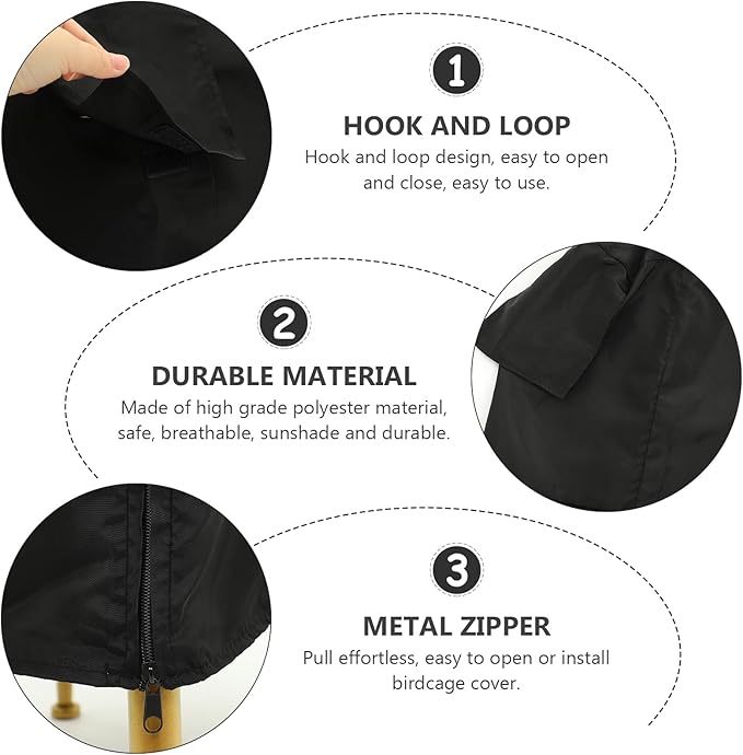 Bird Cage Cover Light Blocking Protector for Parrots Breathable High-Grade Windproof and Rainproof for Indoor Use