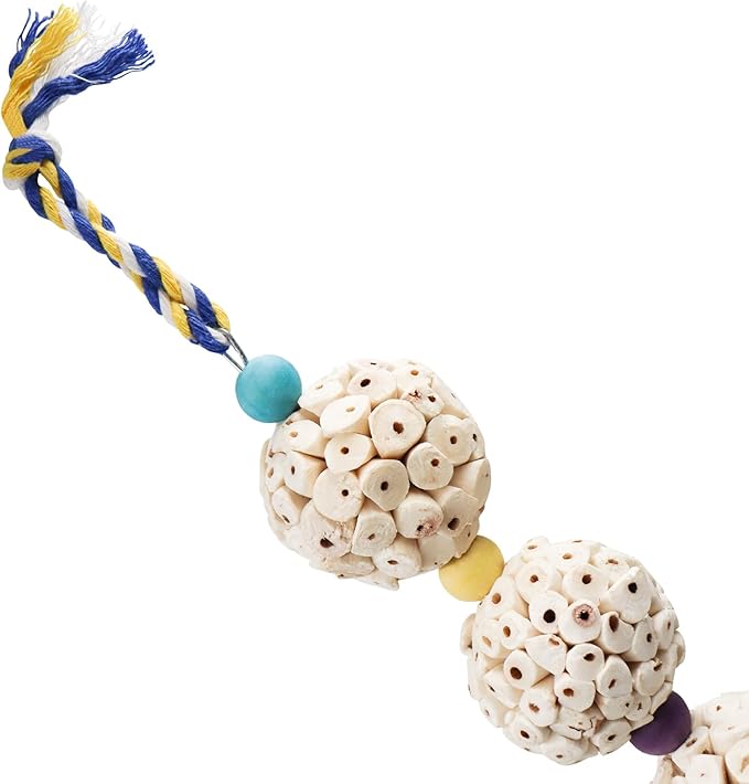 Jinkoozz Bird Chewing Toy, Bird Sola Ball Toy with Bell, Bird Cage Accessories, Cage Toys for Cockatiel Parakeet Parrot Budgies Rat Hamster Chinchilla Rabbit Bunny African Grey