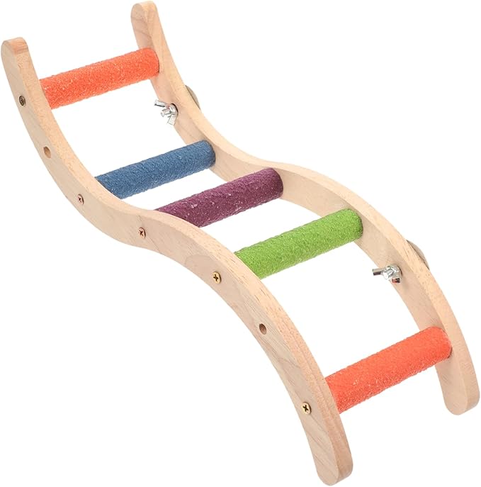 Bird Climbing Ladder Toy Parrot Plaything Hamster Training Ladder Random Color
