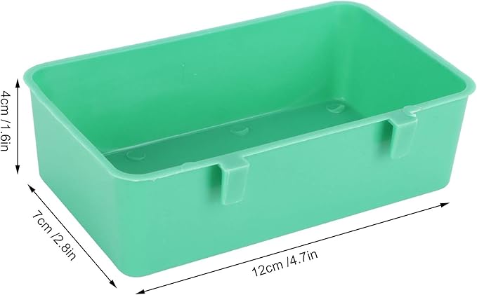 10Pcs Bird Seed Food Feeding Cups Plastic Hanging Bowl for Poultry Parakeet Budgie Cage