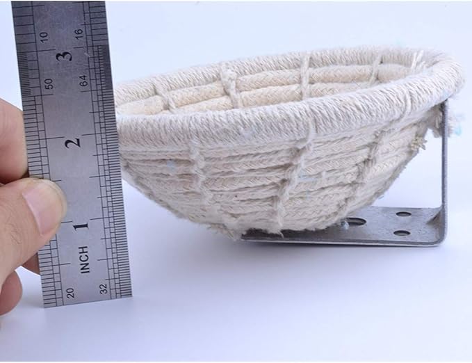 Bird Breeding Nest Bed Hut Toy with Warm Comfortable Mat Handmade Cotton Weave Hemp Rope Hatching Hut Cave Cage Accessories for Parakeet Conure Cockatiel Canary Finch Lovebird Budgie (A: COTTON)