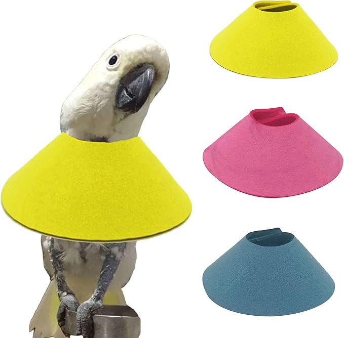 Parrot Collar for Plucking Anti-Bite Collar Bird Wound-Healing Recovery Collar for Lovebirds Budgies Cockatiel