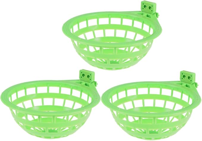 POPETPOP Plastic Canary 3pcs Nest-Bird Nest Plastic Hollow Hanging Cage Eggs Hatching Tool Pan Finch Parrot Canary Pigeon Hanging Nest Bowl