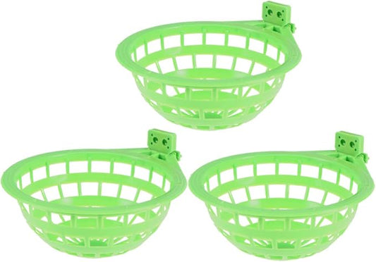 POPETPOP Plastic Canary 3pcs Nest-Bird Nest Plastic Hollow Hanging Cage Eggs Hatching Tool Pan Finch Parrot Canary Pigeon Hanging Nest Bowl