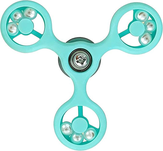 Spinning Bird-Toys Bird Cage Toys & Bird Perch Parrot-Parakeet Budgie Cockatiel Conure Macaw Chicken Parrot Enrichment Cage Accessories Small Animal Chewing Toy (Cyan Spinner)