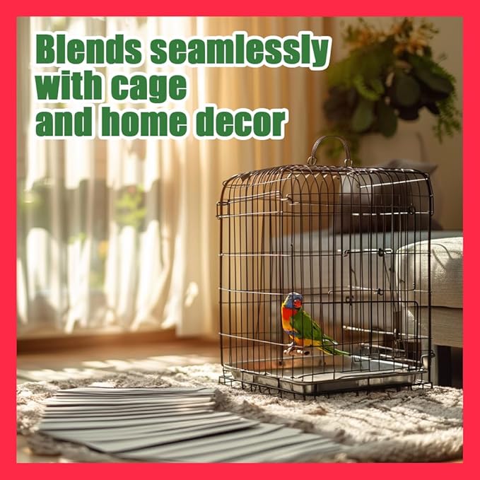 HA SHI Bird Cage Liners, 120 Disposable Newsprint Sheets, Unscented Paper for Pet Enclosures, Packing and Crafts (Large (31" x 21.5"))