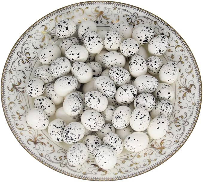 Artificial Birds Nest, 4 Set Handmade Natural Easter Birds Nest Rattan Birds Nest Decor with Foam Eggs for DIY Crafts Garden Yard Home Party Easter Decoration