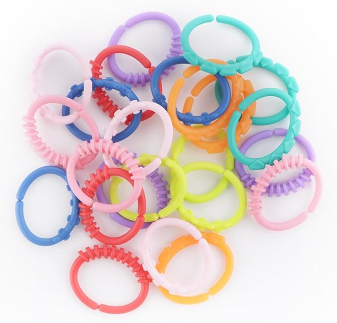24 Pcs Bird Chewing Toy Parrot Plastic Large Link DIY Cage Accessories