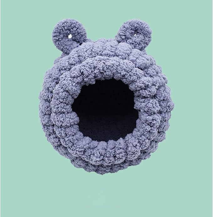 Winter Warm Bird Nest Bed Hanging Hammock Snuggle Hut Parrot House Tent Toy Bird Cage Perch for Bird Budgies Lovebird Finch Hamster Chinchilla Guinea Pig (Grey)