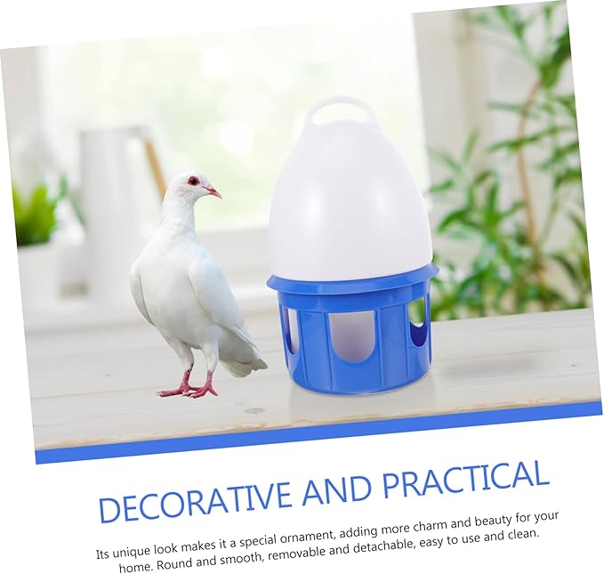 Large Capacity Pigeon Water Feeder Portable Plastic Bird Water Dispenser for Pigeons Quails and PET Birds for Cage Use and Outdoor Feeding