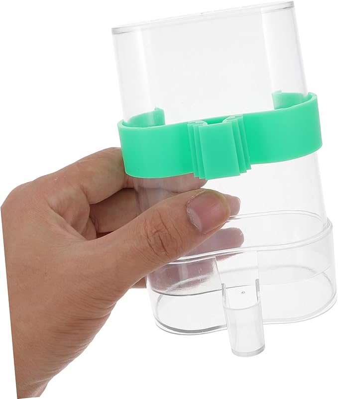balacoo 6pcs Transparent Automatic Pet Water Feeder for Birds No Leakage Design Elastic Slots Fit Cage Spacing Easy to Use Water Feeding Tool for Bird Care
