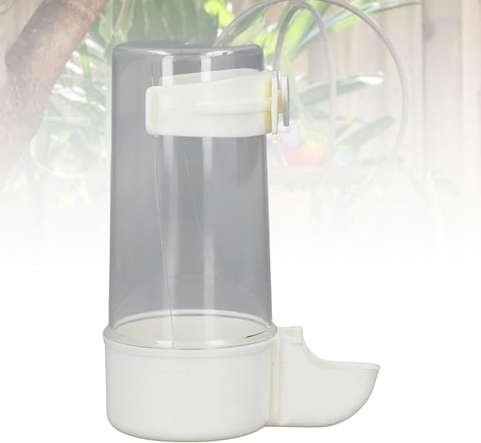 Pet Bird Hanging Water Feeder, 6Pcs EcoFriendly Automatic Bird Cage Water Feeder for Finches (200ml)