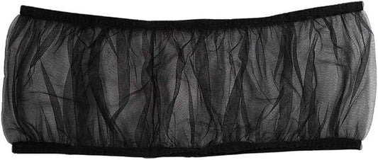 EBTOOLS Bird Cage Cover, Large Size Seed Catcher Guard Net Cover Stretchy Form Fitting Mesh Skirt Cover for Parrot Enclosures(Black)