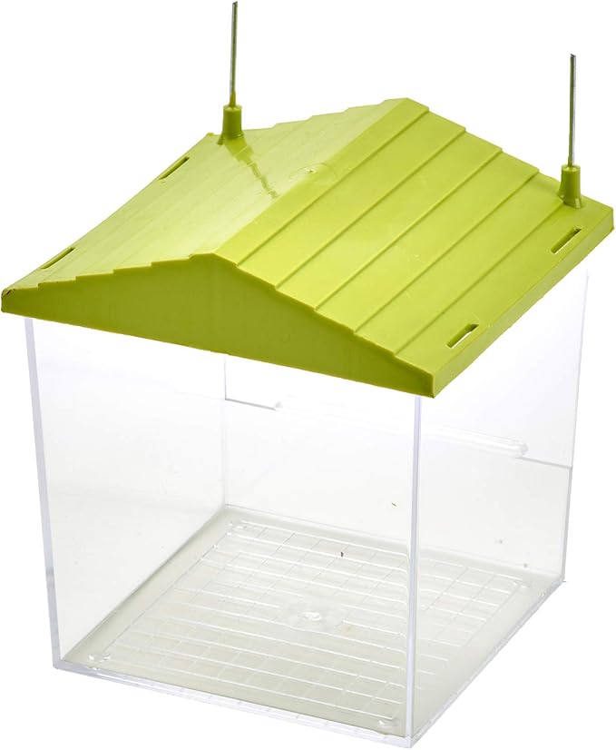 Pet Ting Bird Bath House Green Finch Canary Budgie, 12 x 10 x 10 cm