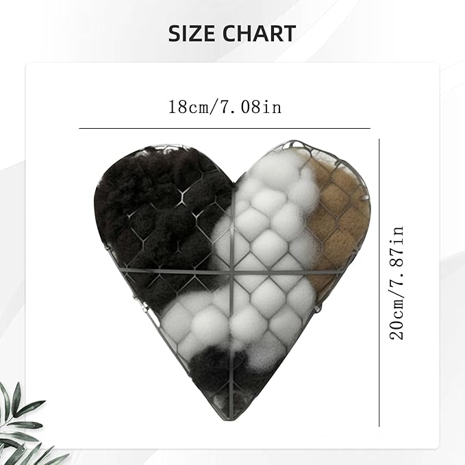 Handmade Fiber Bird Nesting Heart, Refillable Birds Nests Material Holder Heart Shape for Wild Birds, Wool Nest Hummingbird Houses Art Birdhouse Outside Gifts for Birds Lovers (2 Pcs)