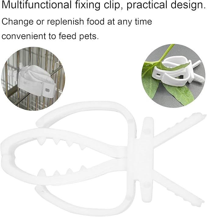 10Pcs Bird Food Holders Vegetables Fruit Clip Holders Plastic Parrot Cage Seed Feeder Food Holder for Pet Parrot Cage Accessories