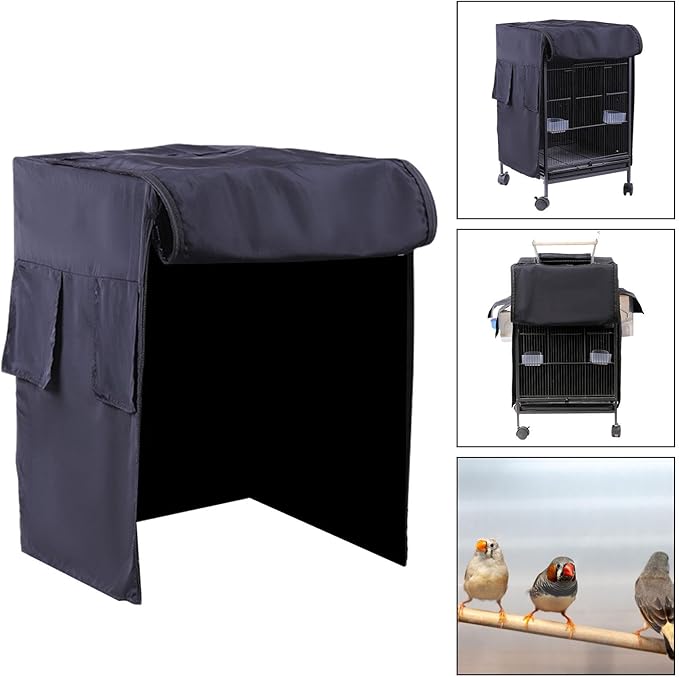 Bird Cage Cover, Bird Parrot Cage Cover, Bird Good Night Dustproof Blackout Cover, Windproof, Block Sunlight