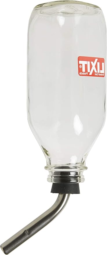 Lixit Heavy Duty Deluxe Glass Water Bottles for Birds, Dogs and Small Animals. (16oz Large Tube)