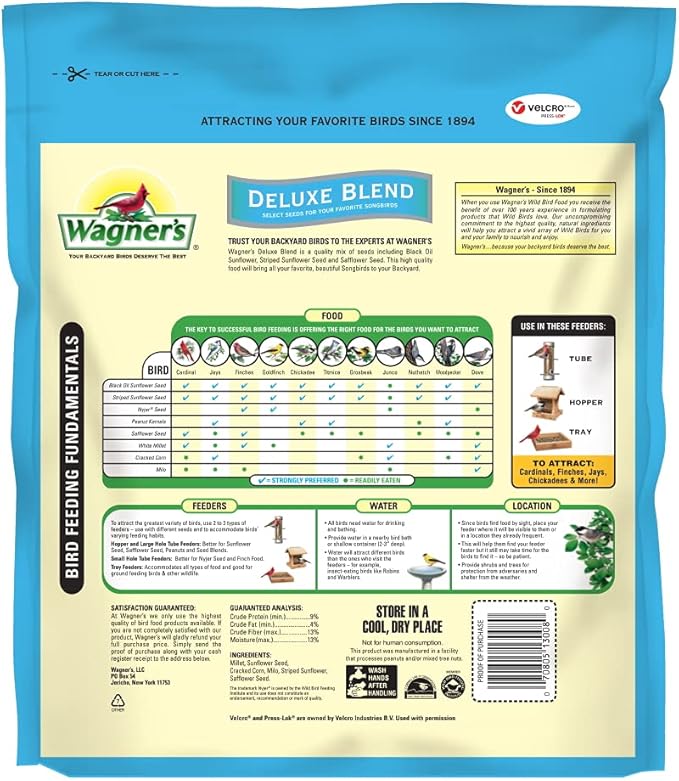 Wagner's Bird Food Bundle - Midwest Blend (20 lbs) + Deluxe Blend (10 lbs)