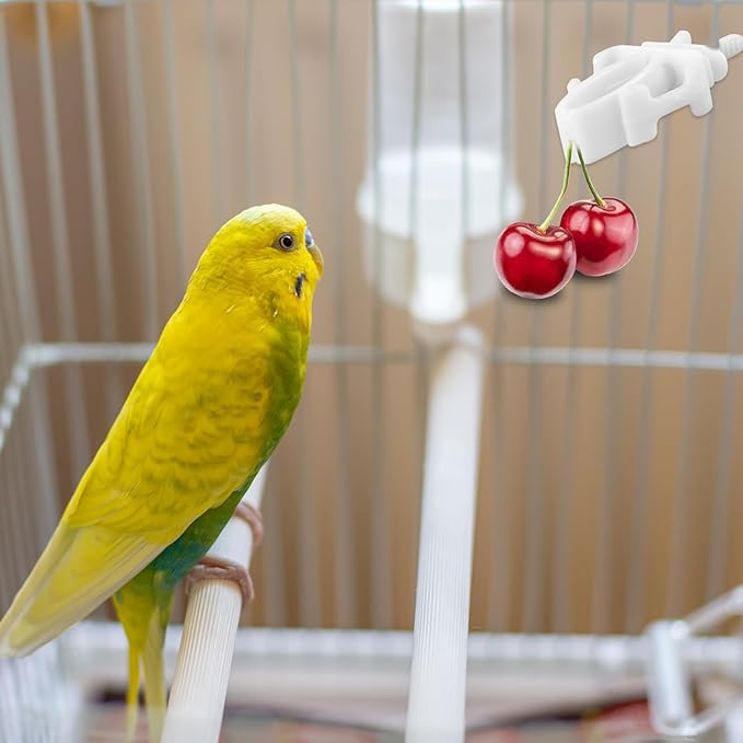 12 Pieces Bird Cage Food Holder, Millet Holder for Birds Cages Small Animal Fruit Vegetable Stick for Budgie Parakeet Macaw Cockatiel Conure Cockatoo Macaw