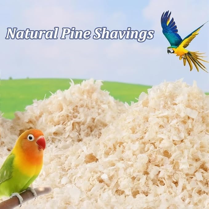 CREATCABIN 3Pcs Bird Nest Material Bird Cage Nesting Natural Wood Aspen Soft Hummingbird Canary Finch Parakeet Budgie Small Animals Bedding Building Hideouts Nests for Boxes Garden Tree Trunks 150G