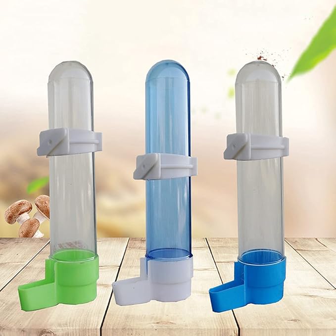 Youngy Pet Bird Plastic Auto Feeder Parrot Cockatiel Feeding Water Drinker Cup Bowl Parrot Cockatiel Feeding Water Drinker Cup