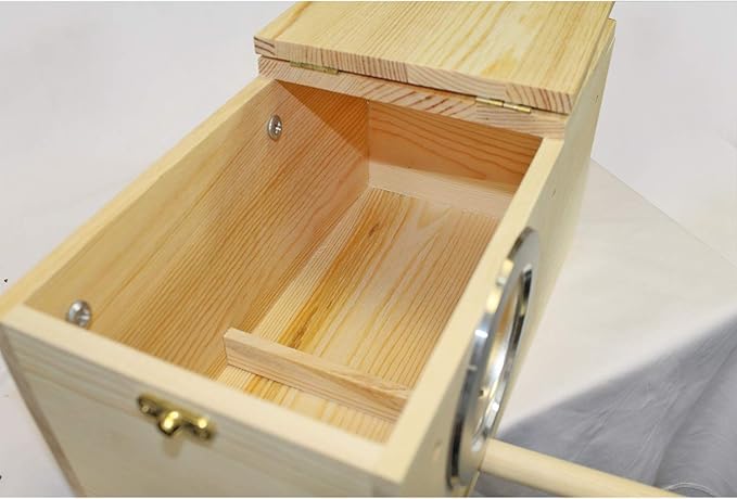 Sturdy Nest Box (M) - Cage Attachment, Hinged Lid, Perching Ledge - for Sugar Glider, Squirrel, Rat, Finch, Parakeet, Lovebird, Parrotlet, Lovebird, Canary, Cockatiel, Other Birds & Small Pets