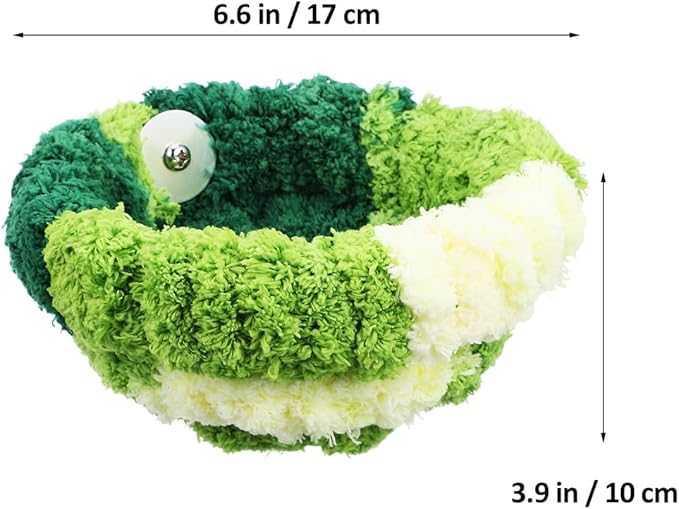 LIOOBO Winter Bird Nest for Cage - Cozy Parakeet Bed with Soft Fleece Lining Easy Cage Mounting Bird Sleeping Hut for Parrots and Small Birds Comfortable Nesting and Breeding Hideaway 6.69X6.69X3.93In