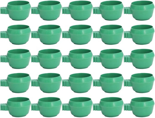 25Pcs Bird Parrot Feeding Cups, Mini Bird Parrots Food Water Plastic Bowl Small Feeding Holder for Small Animal Birds Parrots(S)