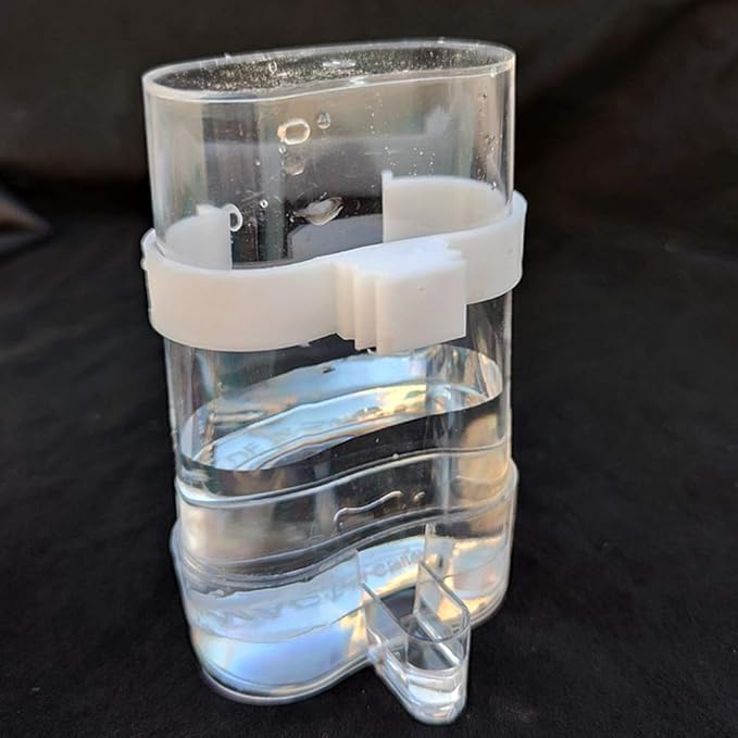 12Pcs Automatic Bird Feeder Plastic Parrot Fruit Vegetable Holder Bird Clear Food Water Container Perch Cage Accessories for Wild Birds Cockatiel Parakeet Blue Yellow