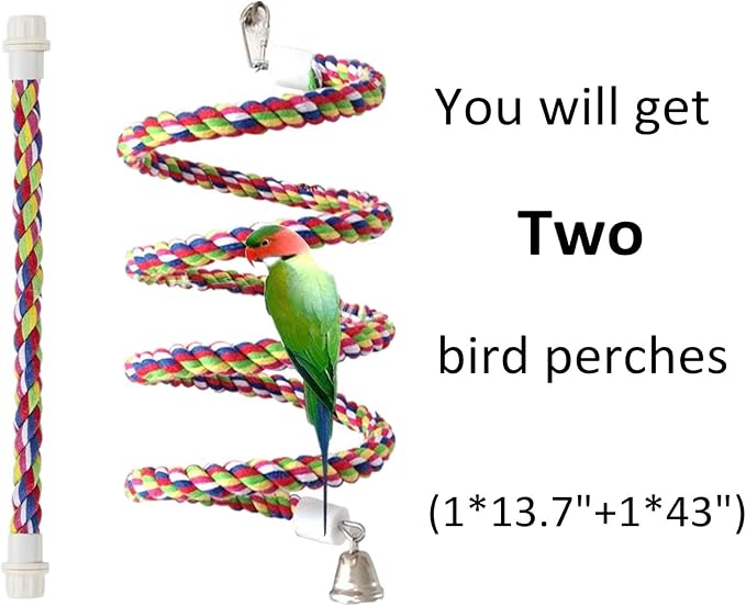 Rope Bungee Bird Toy, Small