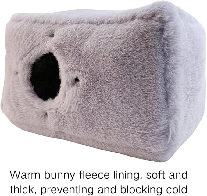 Large Winter Warm Bird Nest House, Zipper Design On the Back for Easy Cleaning, Bird Bed for Cage, Parrot Nest Snuggle Shed Hut, Easy to Install for Quakers Lovebirds Conures Budgies (Green,Medium)