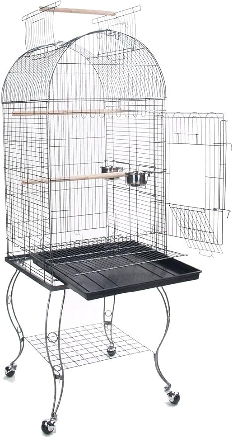 Bird Parrot Cage Cockatiel Amazon African Grey Caique Conure, 20 X 20 X 65"h