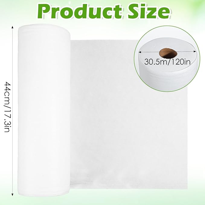 100 Ft x 17.3 Inch Bird Cage Liner, Disposable White Non-Woven Bird Cage Liners Large Size Precut Absorbent Cushion Pad Mat Accessories for Pet, Parrot, Animal