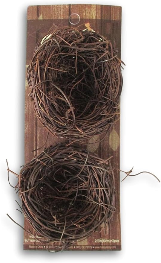 Spring Twig Mini Bird Nests - 2 Count (2.5 Inch)