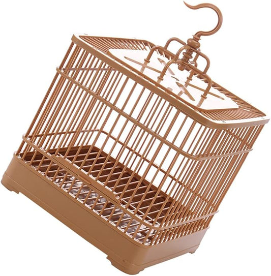STOBOK 1Pc Hanging Bird Cage, 23x23x32cm Hanging Bird House Bird Travel Carrier for Budgie Lovebird Parrot Parakeet