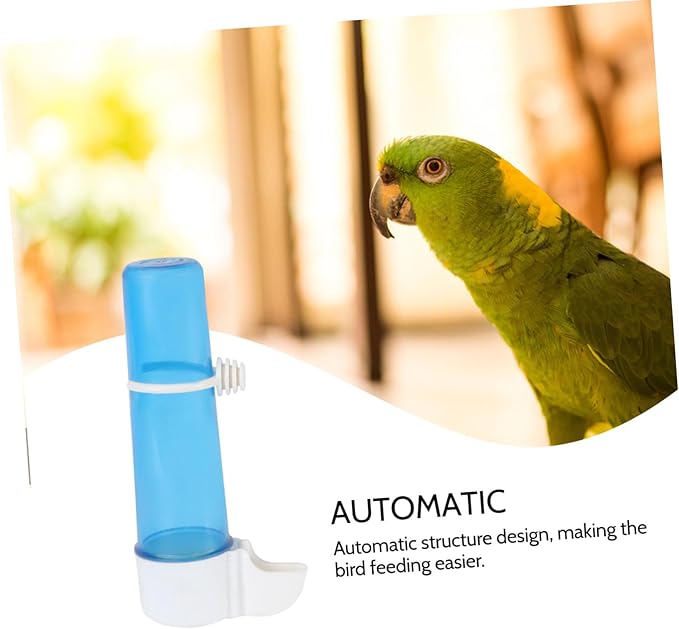 Automatic Bird Water Dispenser 125Ml Small Bird Water Feeder with Double Suction Cups Compact Size for Cage and Aviary Use