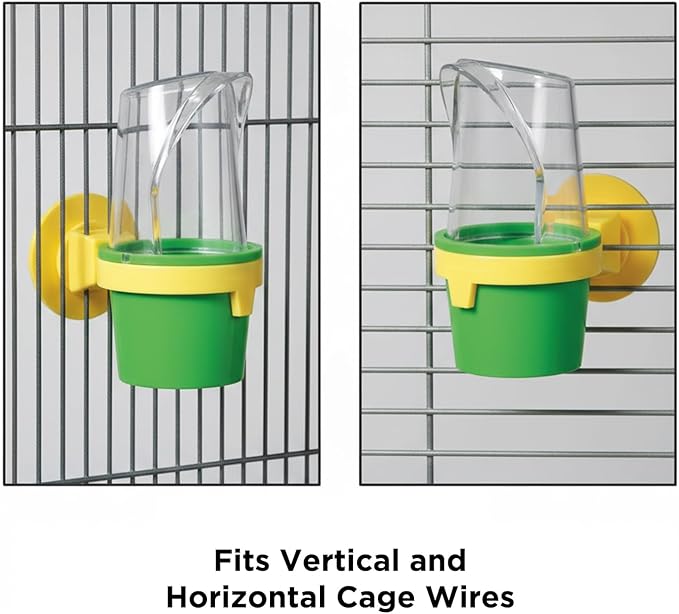 JW Pet Bird Cage Clean Cup Feeder & Water Cup Bird Accessory, Medium (Assorted Colors)