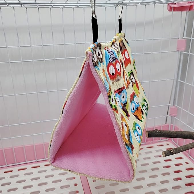 Bird Nest House Bed Parrot Habitat Cave Hanging Tent Weight-Bearing Parrot Hut House for Parrots Budgies Parakeet (Middle)