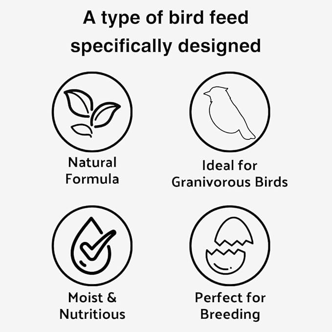 Raff SuperBo 5Lb Moist Bird Feed – Nutrient-Rich Soft Food for Granivorous Birds, Ideal for Canaries, Finches & Softbills, No Dore Formula, Supports Healthy Growth & Digestion