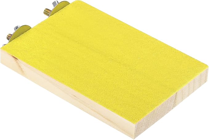 PATIKIL Bird Perch Stand, Parrot Stand Platform Playground Paw Grinding Clean for Parakeet Cockatiel Cage Accessory, Yellow