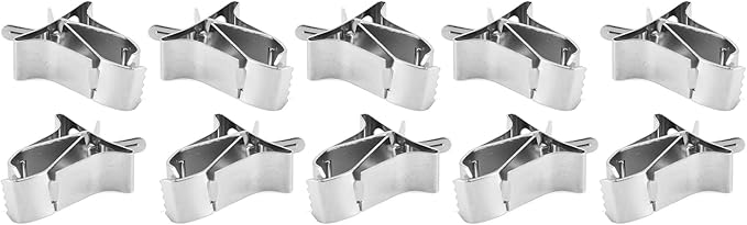 10 Pcs Bird Cage Seed Feeder Parrot Fruit Vegtable Clips, Stainless Steel Parrot Vegetables Feeder Clips for Bird Hamster Cockatiel Parro