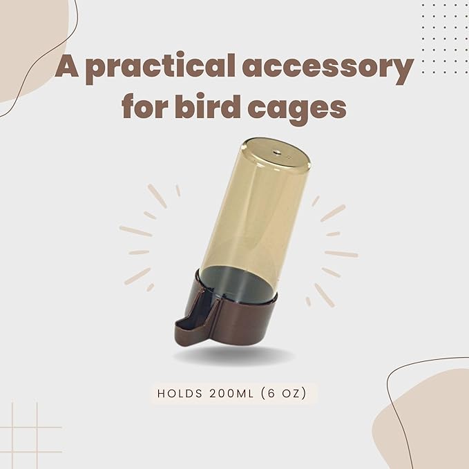 2GR Bird Accessories - 5pcs of Automatic Feeder, Bird Food Dispenser for Cage Bird, and Bird Seed Container – Perfect for Budgie Food, Parakeet Bird Food, Canary Food, and Parrot Food Storage