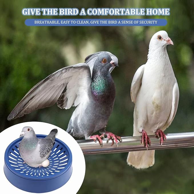 10 Pcs Plastic Pigeon Nest Bird Nest Bowls Pigeon Nest Bowl Breeding Hatching Nest for Pigeons Quails Breeding Hatching (Blue1)