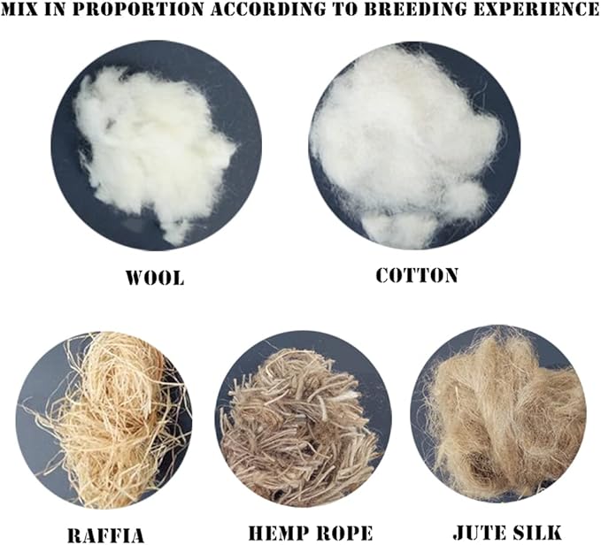 YJJKJ Natural Mixing Nesting Material Pads for Bird Nest, Bird Nest Material, Great for Nest Building and Hideouts, 40g/1.4 oz